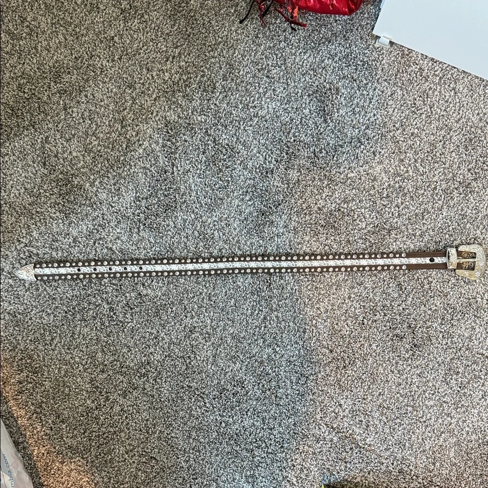 Kids Brown Belt with Silver Buckle